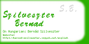 szilveszter bernad business card