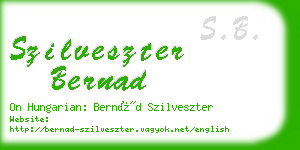 szilveszter bernad business card